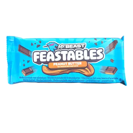 [24901] CANDY MR BEAST 10 x 60 GR FEASTABLES PEANUT BUTTER BLUE PACK (DE)
