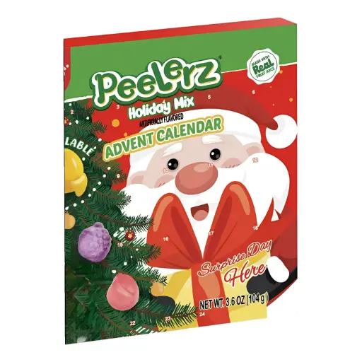 [24905] CANDY AMOS 140 GR PEELERZ GUMMY ADVENTURE CALENDAR CHRISTMAS